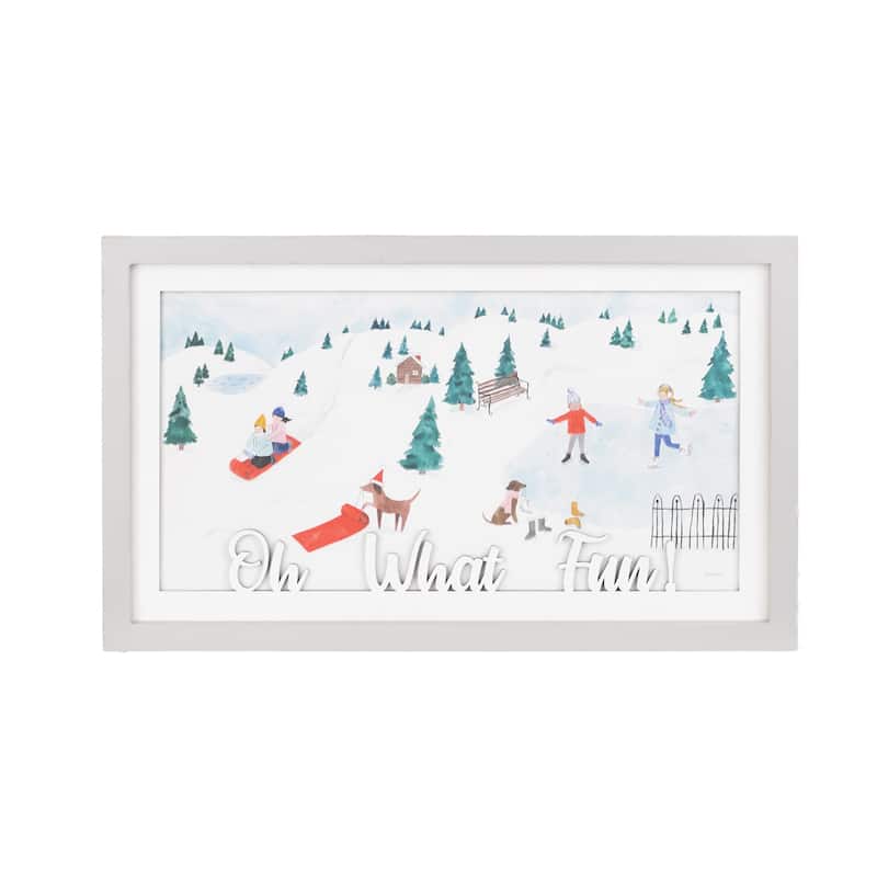 Framed Winter Scene Wall Art 19.75"L Bed Bath & Beyond 37971542